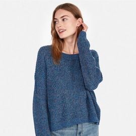 Cable Knit Split Back Pullover Sweater at Express