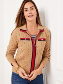 Cable Knit Sweater - Tipped Talbots at Talbots