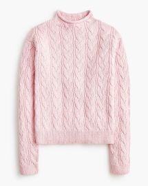 Cable Mockneck Sweater For Women Factory at J. Crew