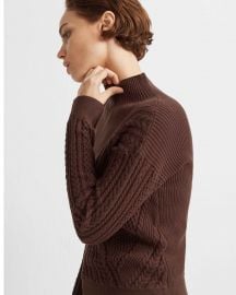 Cable front turtleneck sweater at Club Monaco