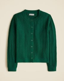 Cable-knit Crewneck Cardigan In Merino Wool For Women JCrew at J. Crew