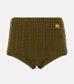 Cable-knit cotton-blend shorts at Mytheresa