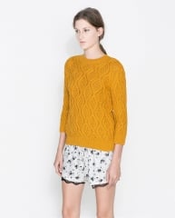 Cable knit sweater at Zara