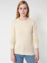 Cable knit sweater at American Apparel