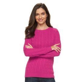 Cable knit sweater at Kohls