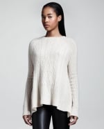 Cable knit swing sweater by The Row at Neiman Marcus