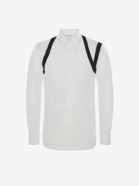 Cage Harness Shirt in White  Alexander McQueen US at Alexander McQueen