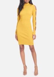 Cage Sleeve Sweater Dress at bebe