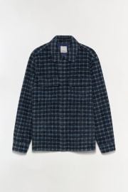 Caleb Brushed Plaid Shirt Jacket SIMKHAI at Simkhai