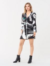 Calico Printed Button-Down Dress at DvF