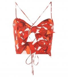 Calico Roses printed cotton top by Johanna Ortiz at Mytheresa