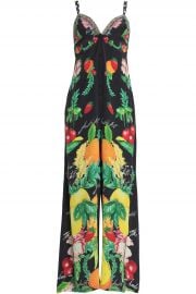 Call Me Carmen crystal-embellished printed silk crepe de chine jumpsuit at The Outnet