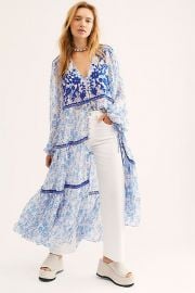 Call On Me Embroidered Maxi Top at Free People