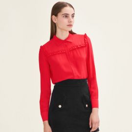 Callie Silk Shirt at Maje