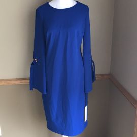 Calvin Kelin Bell Sleeve Sheath Dress with Embellishments at eBay