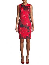 Calvin Klein - Floral Sleeveless Sheath Dress at Saks Off 5th