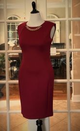 Calvin Klein  Dresses   Calvin Klein Maroon Chain Dress at Poshmark