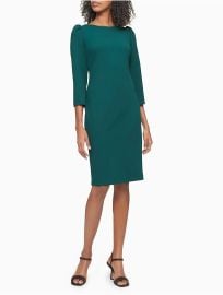 Calvin Klein 3 4 Sleeve Sheath Dress at Calvin Klein