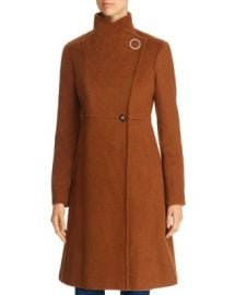 Calvin Klein Asymmetric Wool-Blend Coat Bloomingdale39s at Bloomingdales