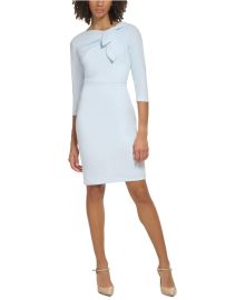 Calvin Klein Asymmetrical Neckline Sheath Dress on SALE at Saks Off 5th