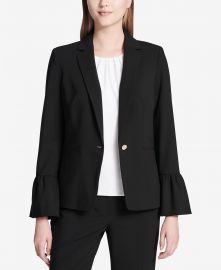 Calvin Klein Bell Sleeve Blazer at Macys