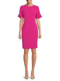 Calvin Klein Bell Sleeve Sheath Mini Dress on SALE at Saks Off 5th