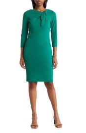 Calvin Klein Bow 3 4 Sleeve Dress at Nordstrom Rack