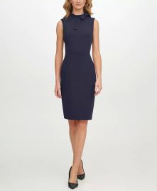 Calvin Klein Bow-Neck Dress Reviews - Dresses - Women - Macys at Macys