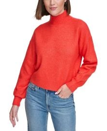 Calvin Klein Boxy Mock Neck Sweater at Macys