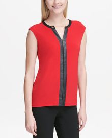 Calvin Klein Chain-Detail Sleeveless Top Reviews - Tops - Women - Macys at Macys