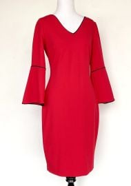 Calvin Klein Crepe Bell Sleeve Dress at eBay