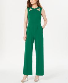 Calvin Klein Cutout Straight-Leg Jumpsuit Reviews - Pants Capris - Women - Macys at Macys