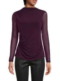 Calvin Klein Drape Mesh Top on SALE at Saks Off 5th