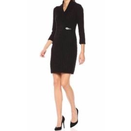 Calvin Klein Dresses Calvin Klein Cable Knit Buckle Sweater Dress Poshmark at Poshmark