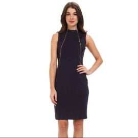 Calvin Klein Dresses Calvin Klein Sheath Dress With Zippers Dark Blue Poshmark at Poshmark