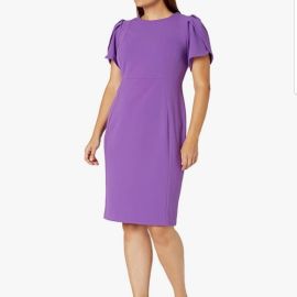 Calvin Klein Dresses Calvin Klein Sheath Tulip Sleeve Dress Poshmark at Poshmark