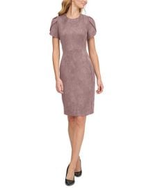 Calvin Klein Faux-Suede Sheath Dress - Macys at Macys