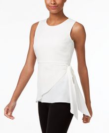 Calvin Klein Faux-Wrap Shell  a Macy s Exclusive at Macys