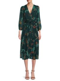 Calvin Klein Floral Belted Wrap Dress on SALE at Saks Off 5th