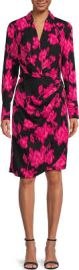 Calvin Klein Floral Faux Wrap Dress at Saks Off 5th