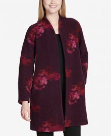 Calvin Klein Floral-Print Cardigan   Reviews - Sweaters - Women - Macy s at Macys