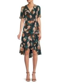 Calvin Klein Floral Ruffle Dress on SALE at Saks Off 5th