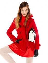 Calvin Klein Hooded Pea Coat at Lord & Taylor