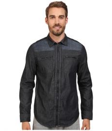 Calvin Klein Jeans Denim Block Shirt Dark Denim at Zappos