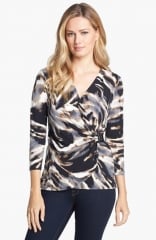 Calvin Klein Matte Jersey Wrap Top at Nordstrom