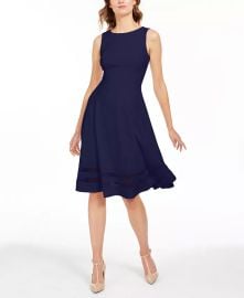 Calvin Klein Mesh-Inset Dress Reviews - Dresses - Women - Macys at Macys