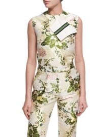 Calvin Klein NYC Flora Brocade Shell Top at Neiman Marcus