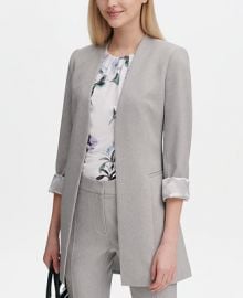 Calvin Klein Open-Front Twill Topper Jacket   Reviews - Jackets   Blazers - Women - Macy s at Macys