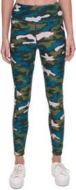 Calvin Klein Performance Printed High-Waist Leggings Camo BluePink Combo XS at Womens Clothing store at Amazon