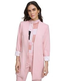 Calvin Klein Petite Luxe Open Front 34-Sleeve Jacket - Macys at Macys